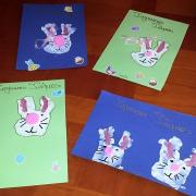 Atelier création mars: cartes de Pâques, assistante maternelle