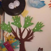 Notre hibou dans l'arbre... Fresque murale en évolution