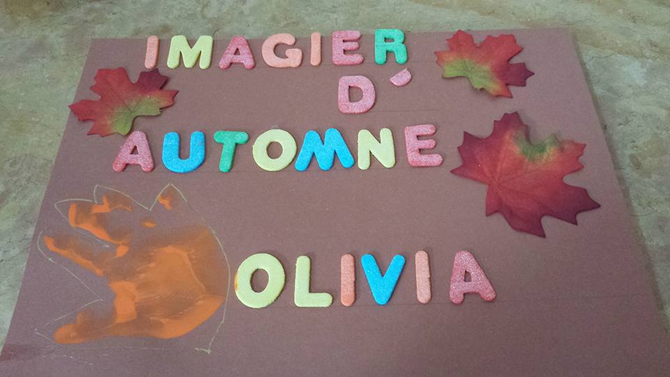 Atelier création  automne 2015: Olivia, mon premier imagier