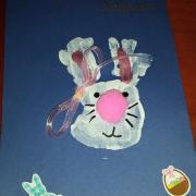 Mélina, carte petit lapin de Pâques