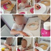 Olivia: Atelier cadre en bois coeur