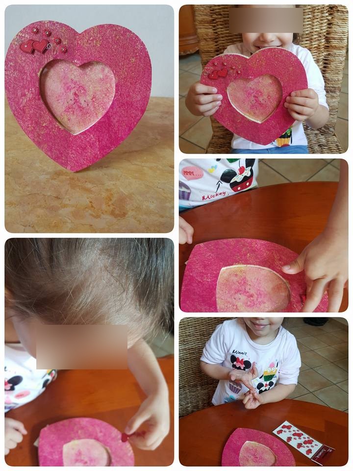 Cadre en bois coeur: Finition