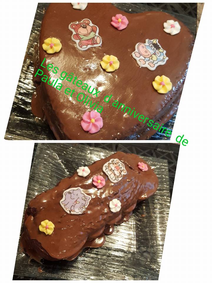 Les gâteaux  d'anniversaires de Paula 6 ans et Olivia 3 ans