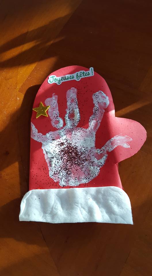 Moufle du Père Noël par Olivia