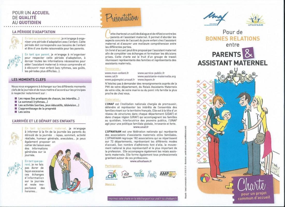 Charte d'accueil assistante maternelle