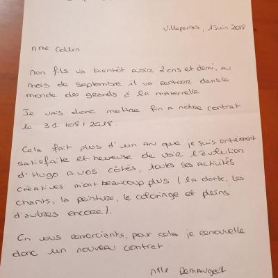 Assistante maternelle Villeparisis Collin Sylvie recommandation